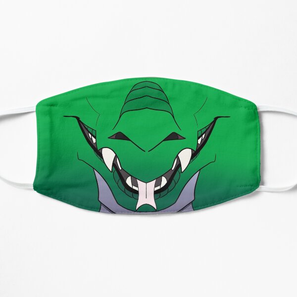 Green Western Dragon Face Mask Flat Mask