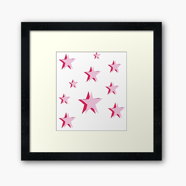 Étoiles roses Impression encadrée