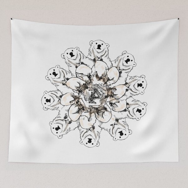 Item preview, Polar bear circle designed and sold by KitCatCards.