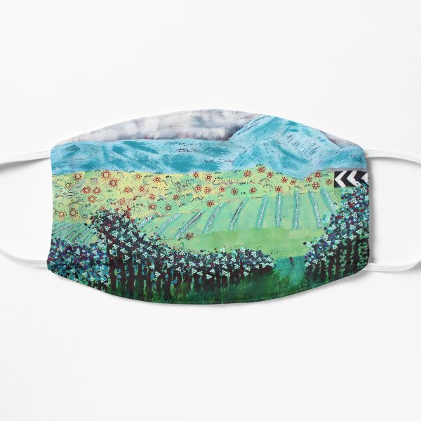 Rainbow Grapes Flat Mask