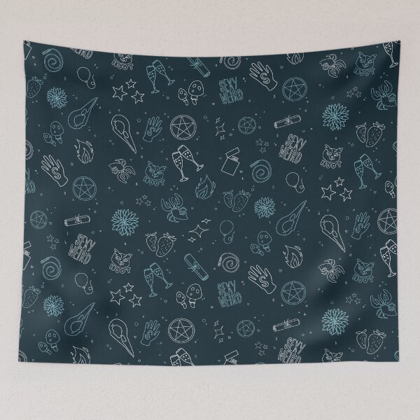 Item preview, Pattern Design Symbols Fort Salem Witches Raelle Scylla Blue designed and sold by ShipperDesigns.