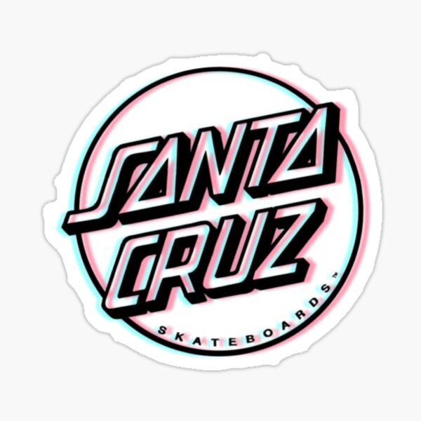 Light leak white Santa Cruz Sticker Sticker