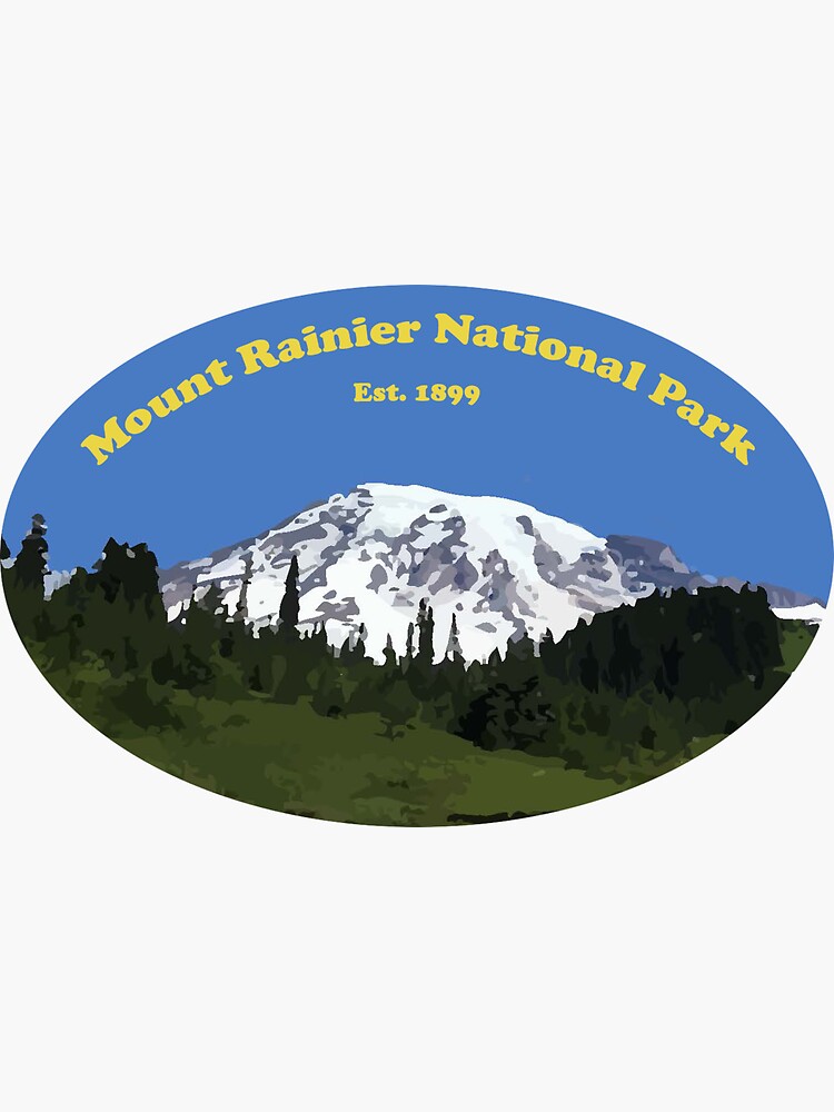 "Mount Rainier National Park Sticker" Sticker for Sale by Wtmjosie
