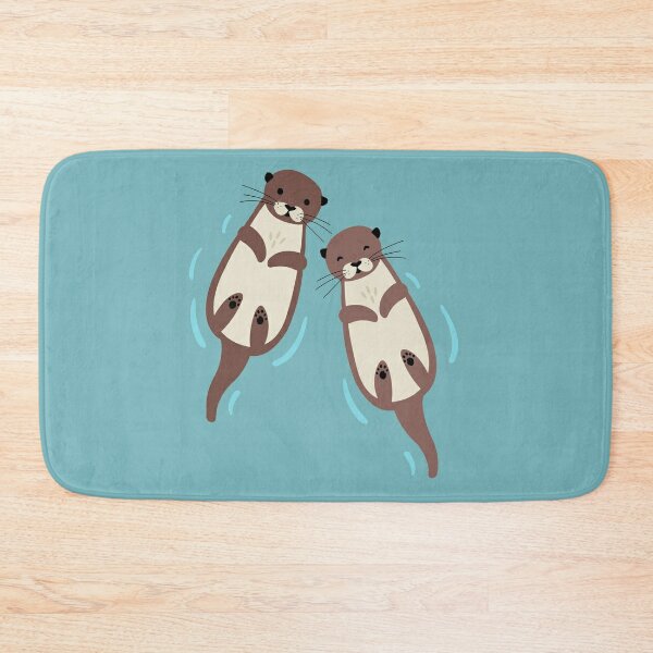 Significant Otter - Cute Swimming Animal Nature Pun Bath Mat sold
