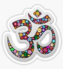 Namaste Floral Yoga Symbol Sticker