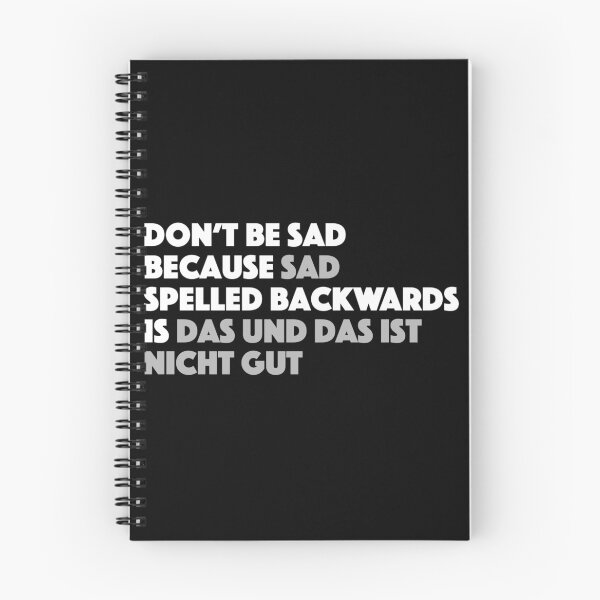Item preview, Sad Spelled Backwards in German designed and sold by Bododobird.