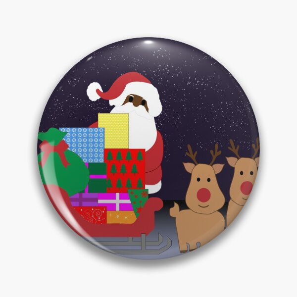 Item preview, sleigh black santa designed and sold by Gossip Rag.