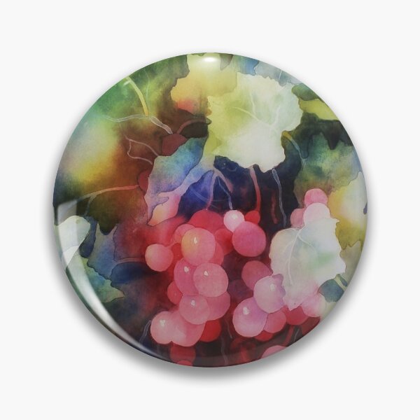 Item preview, Red Grape Watercolor Artwork designed and sold by hatimelhag.