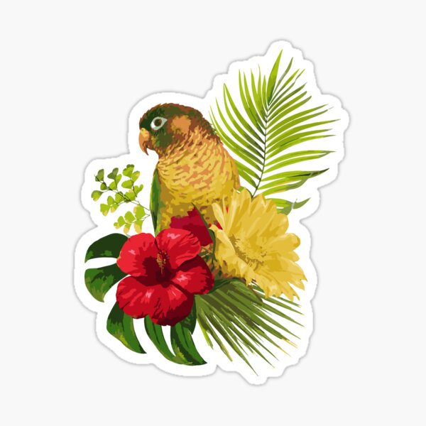 Tropical Parrot Sticker