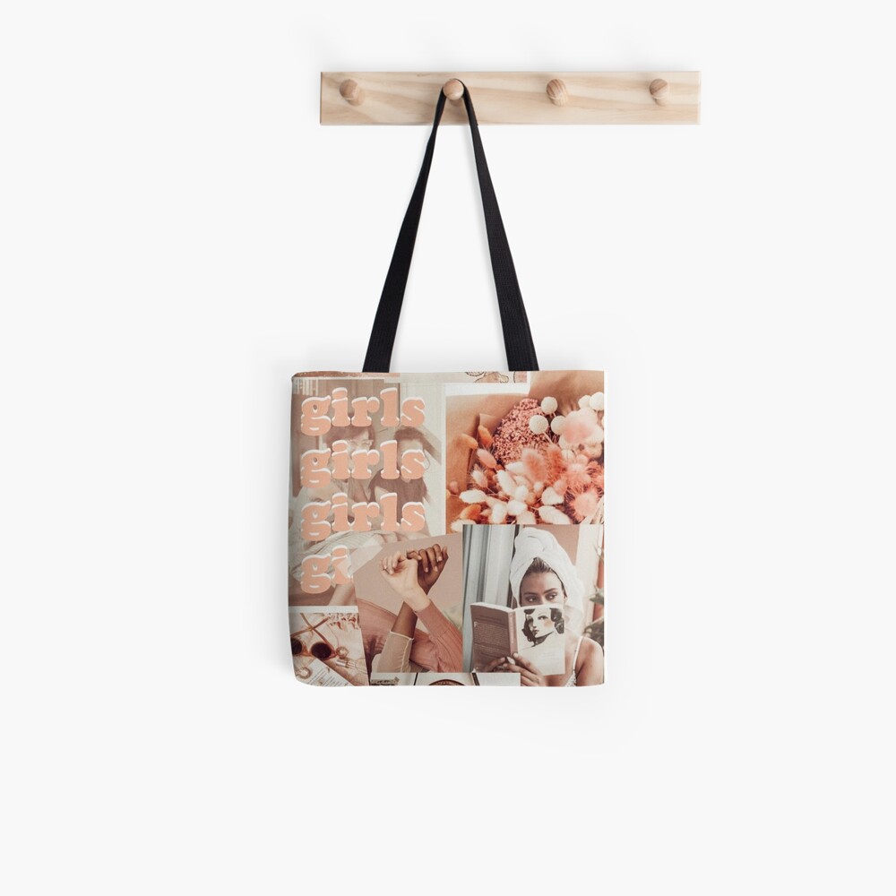 Peachy Neutral Aesthetic Collage Instagram Mood Board Theme Wallpaper Tote Bag By Jeonqz Redbubble redbubble