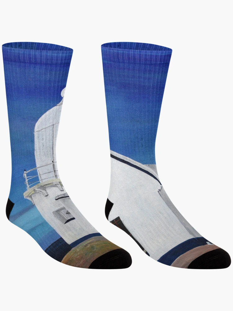 Thumbnail 3 of 5, Socks, Tacking Point Lighthouse designed and sold by Margo Humphries.