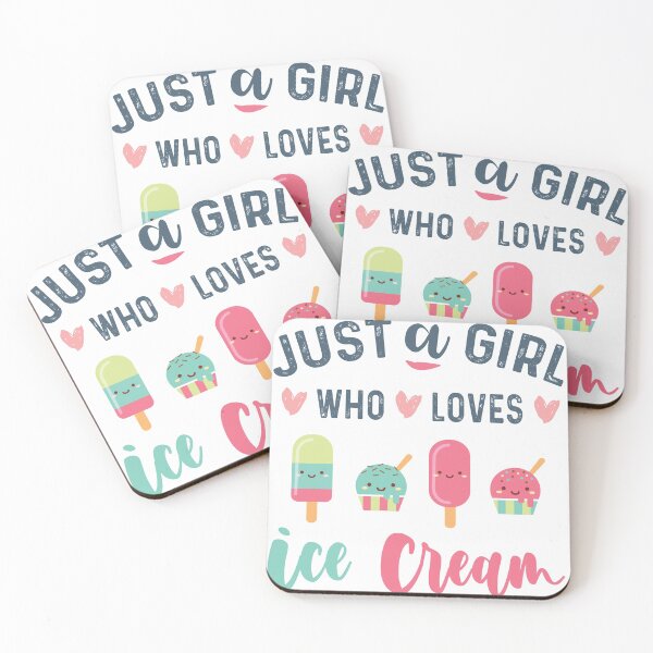 Item preview, Just A Girl Who Loves Ice Cream: Cute Gift Girl Kawaï Tshirt Mom Christmas  designed and sold by Tweizy.