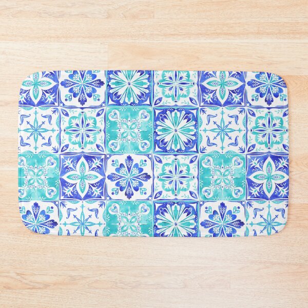 Item preview, Moroccan Inspired Blue and Teal Tiles designed and sold by KConfetti.