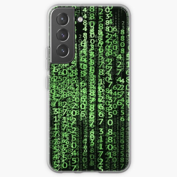 Matrix Science Fiction Cyber Punk Green Numbers  Samsung Galaxy Soft Case