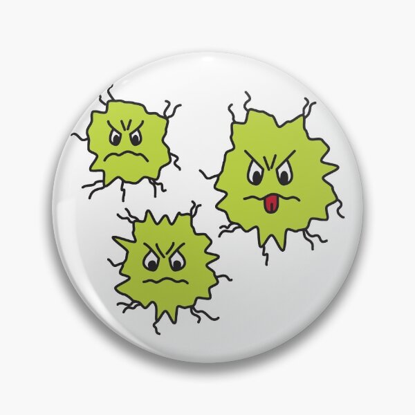 Item preview, funny goofy cartoon cranky angry bacteria virus designed and sold by wasootch.