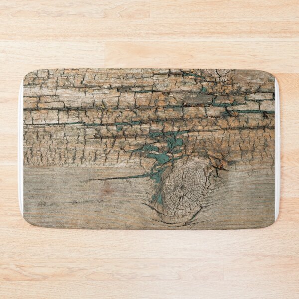 Item preview, Rustic Wood Ages Gracefully - Beautiful Weathered Wooden Plank - knotty wood weathered turquoise paint designed and sold by TurningMoss.