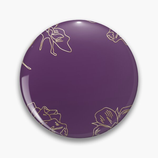 Item preview, Gold Flowers Purple Background designed and sold by TopMask.