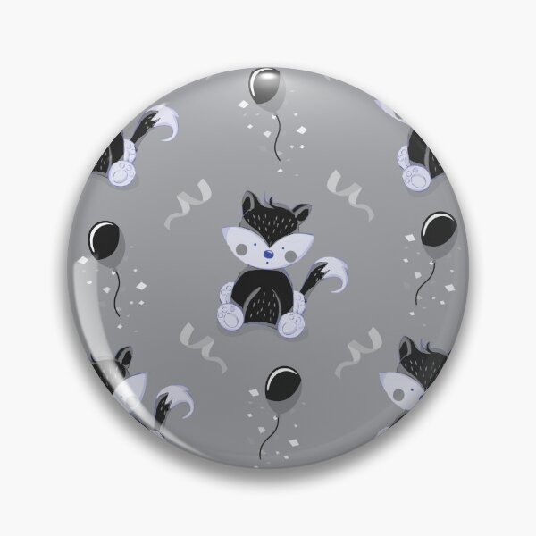 Artikelvorschau, Happy Birthday Black Fox Grey Background Pattern entworfen und verkauft von Arch4Design.