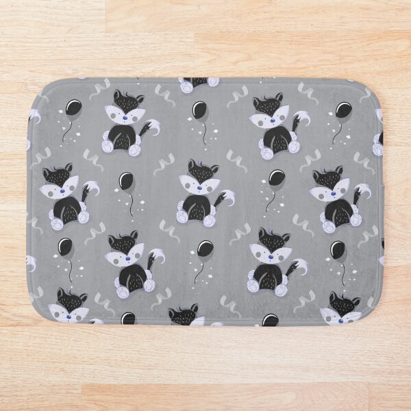 Item preview, Happy Birthday Black Fox Grey Background Pattern designed and sold by Arch4Design.
