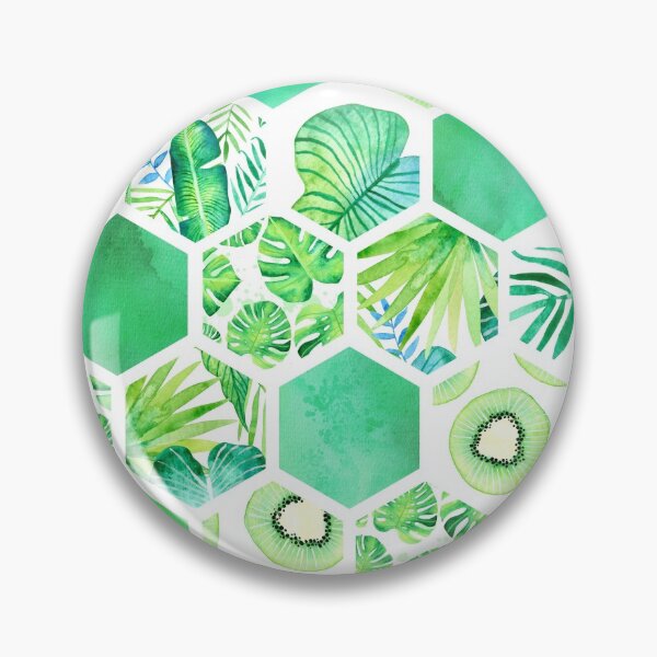 Item preview, Tropical Green Mosaic Hexagon Tiles designed and sold by KConfetti.