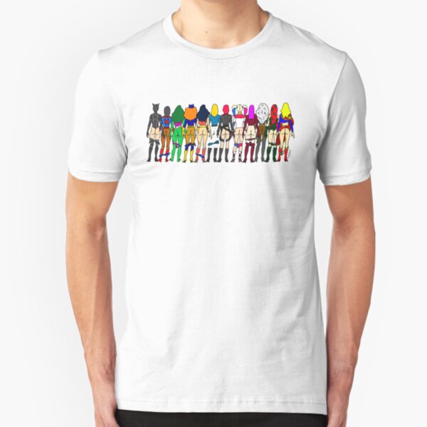 Superheroine Butts - Group Slim Fit T-Shirt