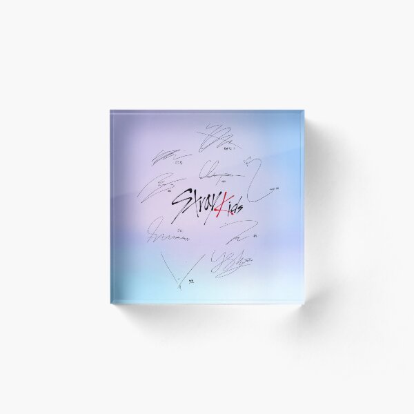 Stray Kids - Logo + Signatures Acrylic Block