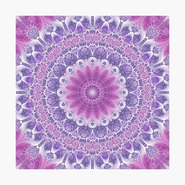 Item preview, Purple and Pink Fractal Mandala designed and sold by Kelly Dietrich Mandala & Fractal Art.