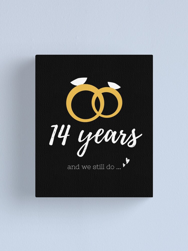 14th year anniversary wedding gifts for couple ,mr and ms, wife, lovers,  valentine day. | Canvas Print