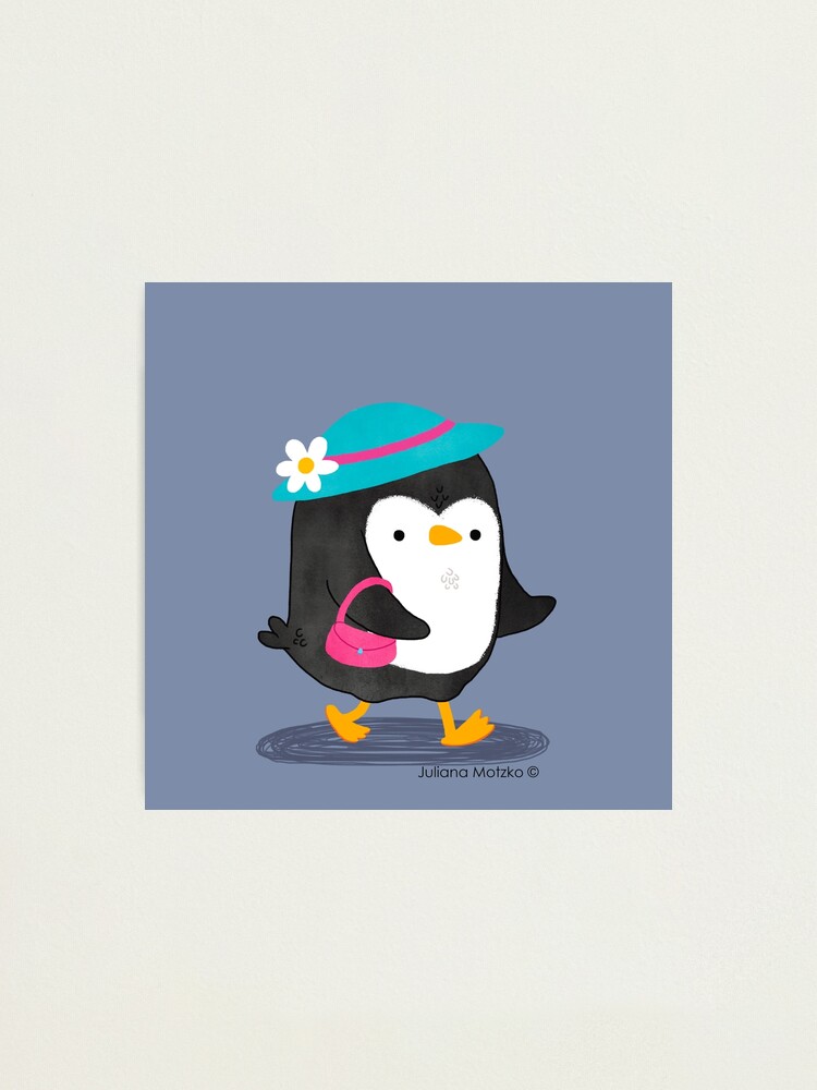 Alternate view of Daisy Penguin with purse and hat Photographic Print