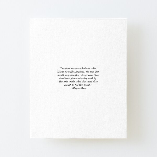 Magnus Bane Quote Canvas Mounted Print