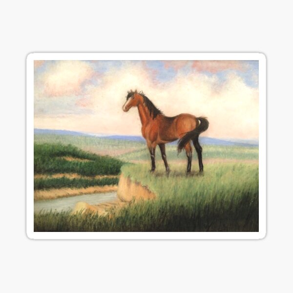 Horse on Cliff Sticker