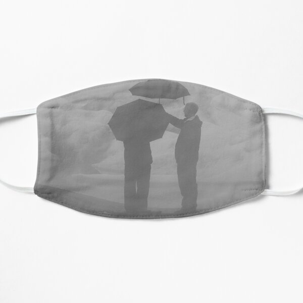 B & W Rainy Day Graphic Flat Mask