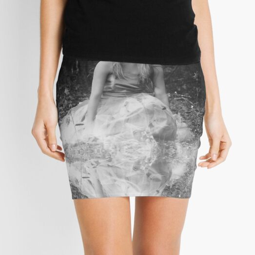 B&W Girl & Reflection Mini Skirt