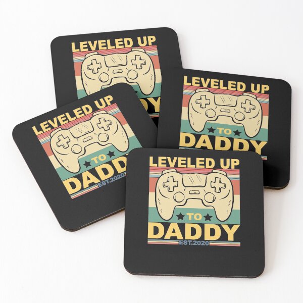 Item preview, daddy just got leveled up Retro vintage designed and sold by thehafdesigner.