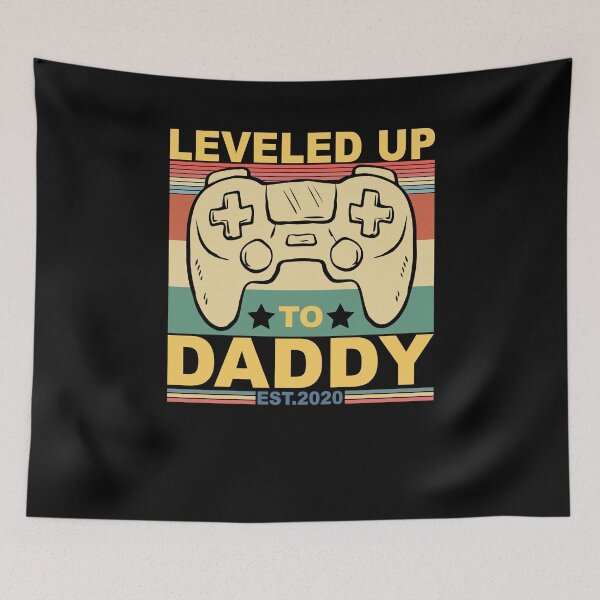 Item preview, daddy just got leveled up Retro vintage designed and sold by thehafdesigner.