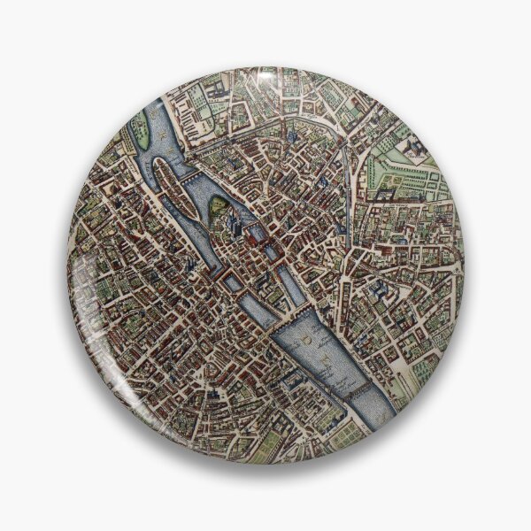 Item preview, Map of Paris (1600s) designed and sold by ArtHistorical.