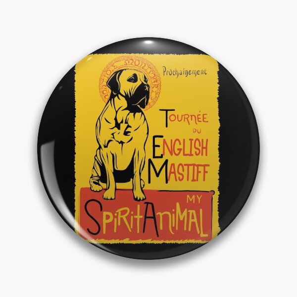 Aperçu de l'œuvre Funny Mastiff Cute Dog Chat Noir Mashup Art Design créée et vendue par GetHoppedWV.