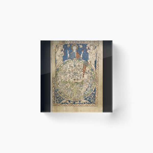Psalter World Map (13th century) Acrylic Block
