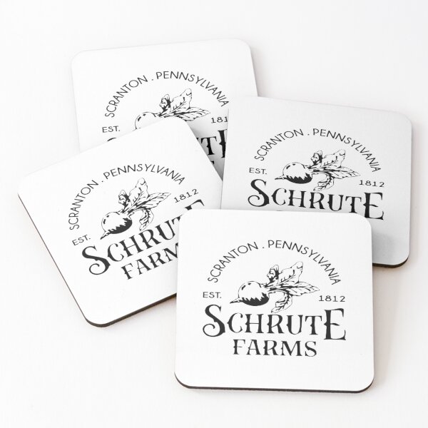 Schrute Farms EST. 1812 Coasters (Set of 4)