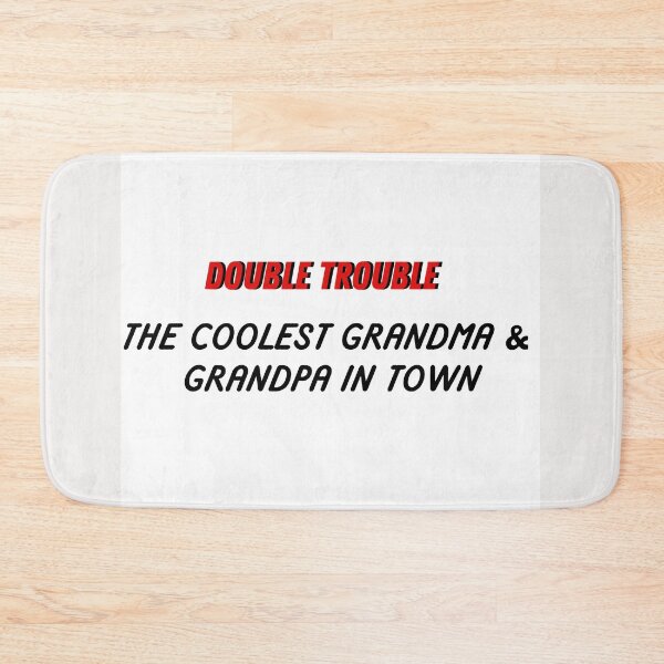 Item preview, Double Trouble The Coolest Grandma And Grandpa In Town Cute - Family Gift - Funny Shirt | Mens Womens Unisex Shirt Soft Top designed and sold by RETROACTIVE SHOP.