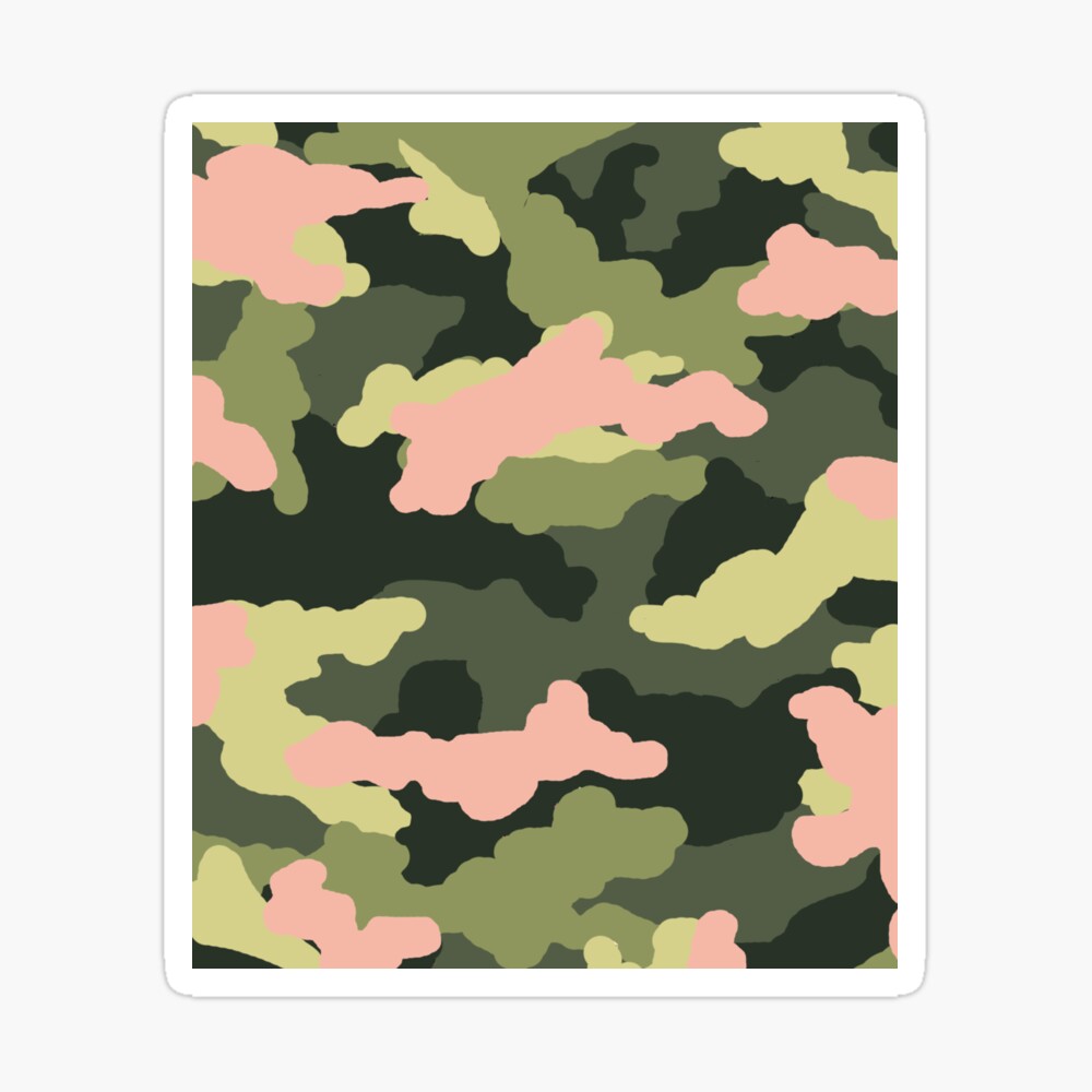 Old School Pink and Green Camo