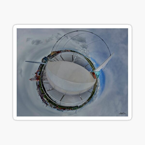 Peace Bridge Panorama - River Foyle, Derry Sticker