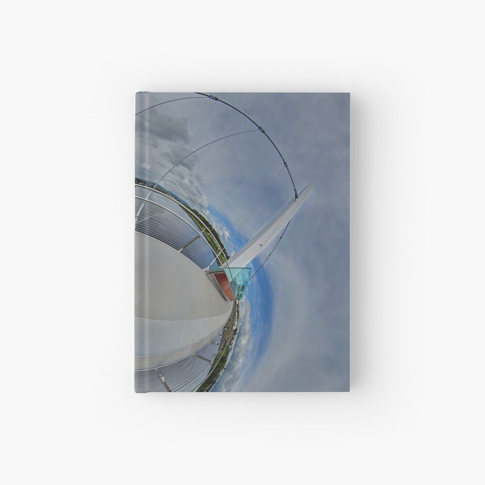 Peace Bridge Panorama - River Foyle, Derry Hardcover Journal