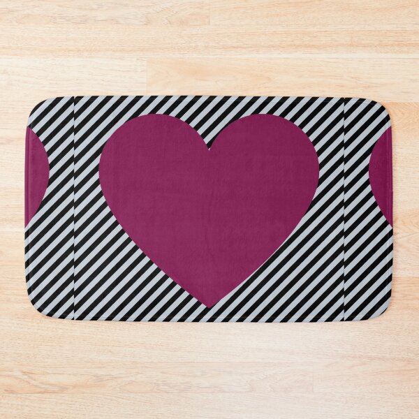 Item preview, Heart on diagonal black-white Stripes designed and sold by Fahad  A K.