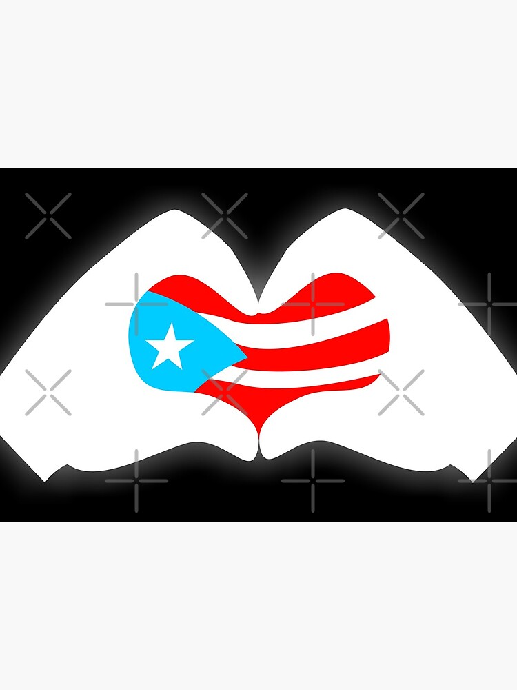 Mascarilla Puerto Rico Bandera Boricua Corazon Con Las Manos De Bydarling Redbubble 