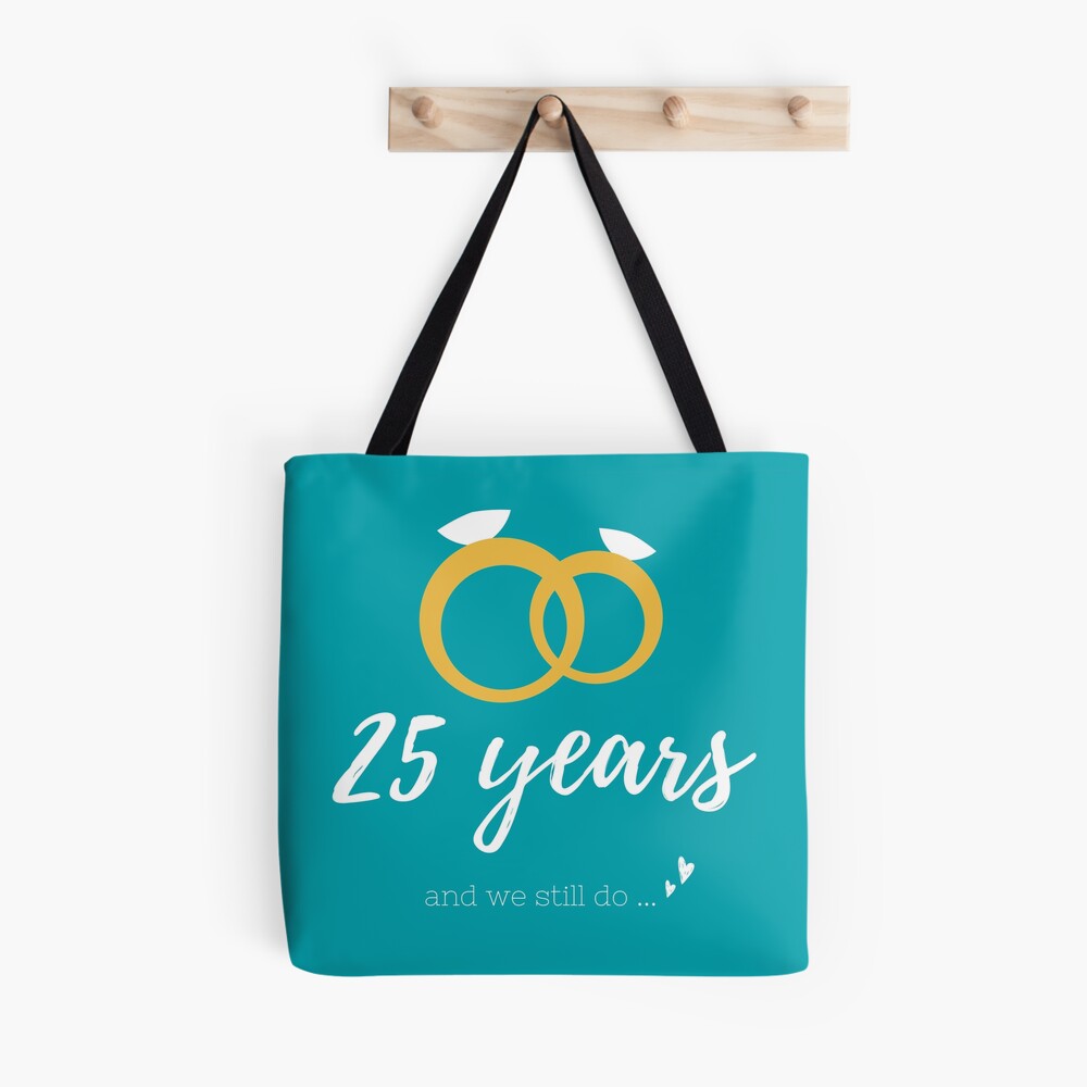 25th Wedding Anniversary Gifts for Him Her Couples Tote Bag