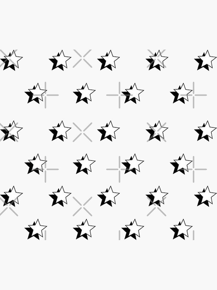 "Black and White Stars" Sticker for Sale by sydneyw31 Redbubble