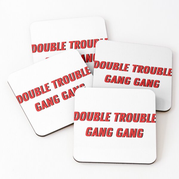 Item preview, Double Trouble Gang Gang Tumblr Quote Cute - Family Gift - Funny Shirt | Mens Womens Unisex Shirt Soft Top designed and sold by RETROACTIVE SHOP.