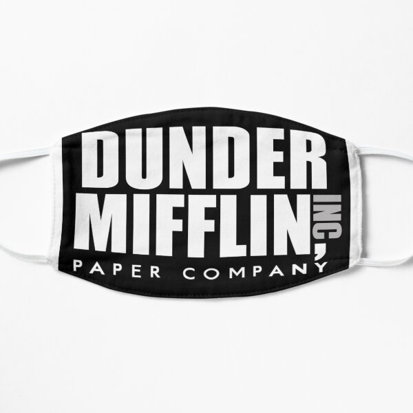The Office Dunder Mifflin Paper Company Inc Mascarilla plana