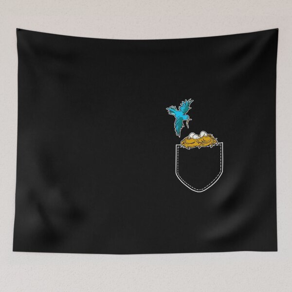 Item preview, Pocket Bluebird Cute Nest with Hatching Eggs Graphic design designed and sold by tronictees.